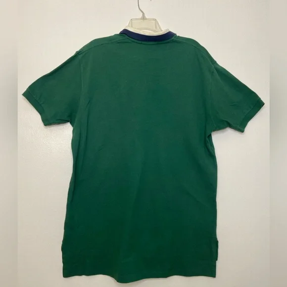 Polo Ralph Lauren forest green large 100% Cotton Striped Collar - Picture 6 of 9